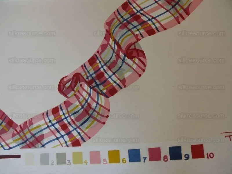 P1540009.jpg 5yd Tromp L'oeil! Scalamandre Lilabeth's Ribbon Wallpaper Single Roll