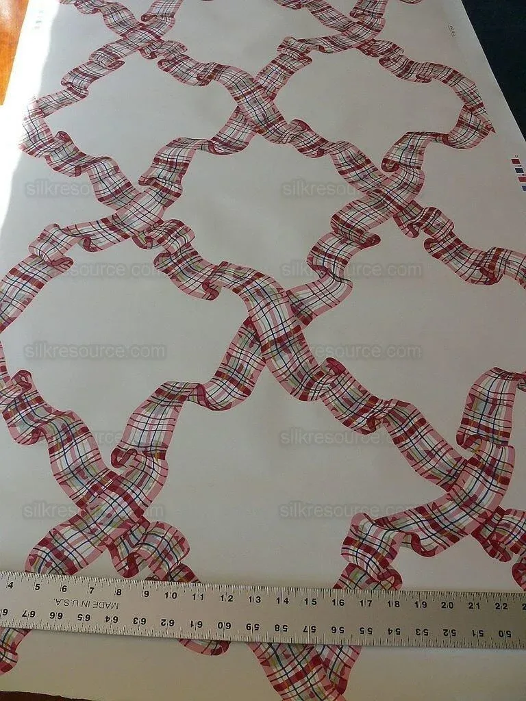 P1540012.jpg 5yd Tromp L'oeil! Scalamandre Lilabeth's Ribbon Wallpaper Single Roll