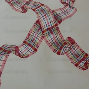 P1540013.jpg 5yd Tromp L'oeil! Scalamandre Lilabeth's Ribbon Wallpaper Single Roll
