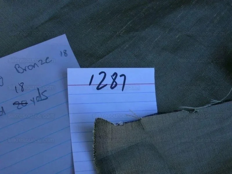 P1550021.jpg By Yd Fabricut 100% Silk Bronze Metallic 54"wide #1287