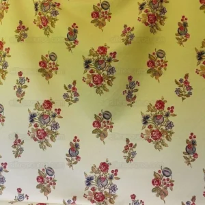 P1550336.jpg Bty Lee Jofa Walton Sprig Hand Blocked Linen Chintz Print Rose Plum Pomegranate Bouquet MSRP USD 180Y