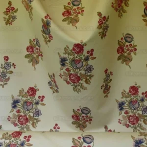 P1550339.jpg Bty Lee Jofa Walton Sprig Hand Blocked Linen Chintz Print Rose Plum Pomegranate Bouquet MSRP USD 180Y