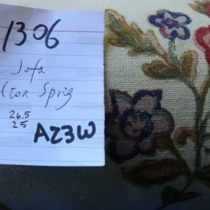 P1550340.jpg Bty Lee Jofa Walton Sprig Hand Blocked Linen Chintz Print Rose Plum Pomegranate Bouquet MSRP USD 180Y