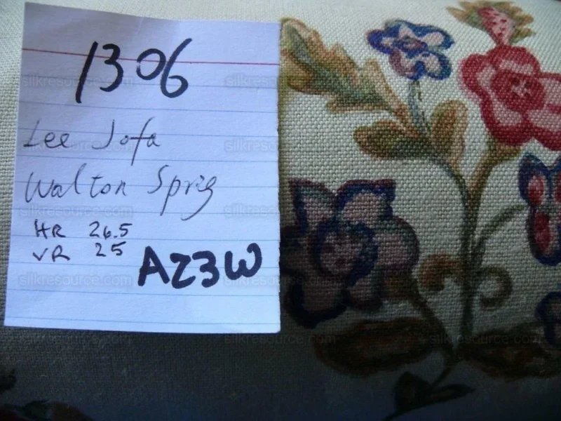 P1550340.jpg Bty Lee Jofa Walton Sprig Hand Blocked Linen Chintz Print Rose Plum Pomegranate Bouquet MSRP USD 180Y