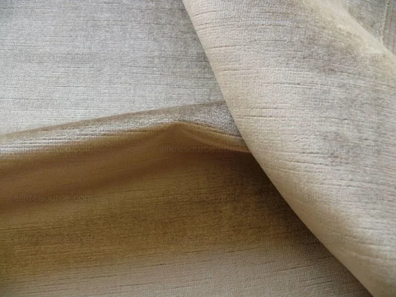 P1550586.jpg 3.6y Robert Allen Silky Velvet Fawn Beige White MSRP USD 98/Y