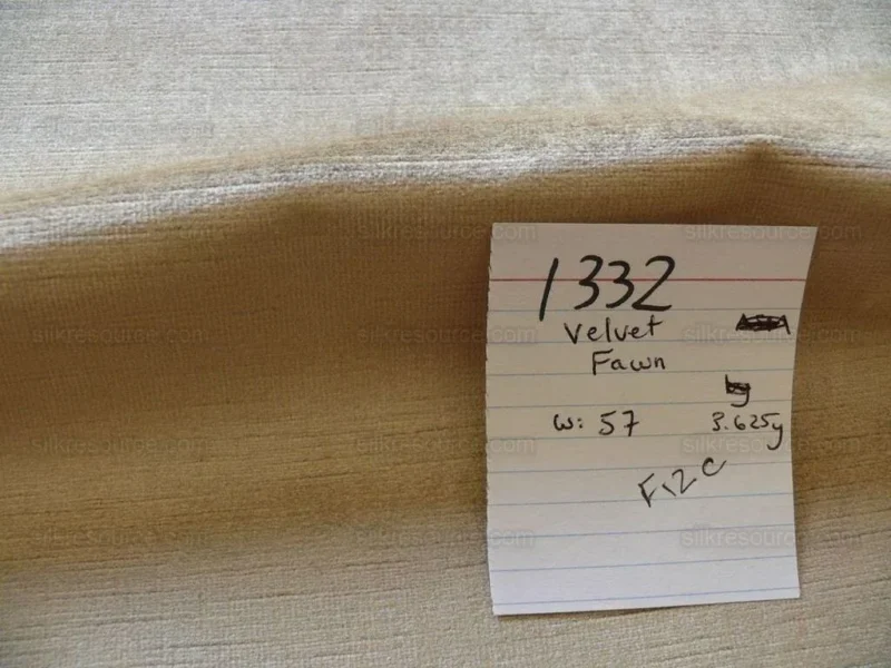 P1550587.jpg 3.6y Robert Allen Silky Velvet Fawn Beige White MSRP USD 98/Y