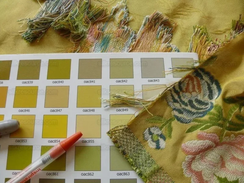 P1560826.jpg By Yd Scalamandre Cerasella French Documentary Flower Garland Yellow MSRP USD 638/Y