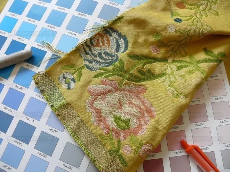 P1560827.jpg By Yd Scalamandre Cerasella French Documentary Flower Garland Yellow MSRP USD 638/Y