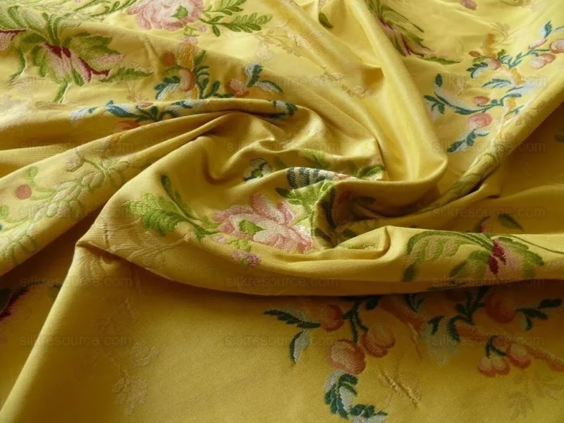 P1560832.jpg By Yd Scalamandre Cerasella French Documentary Flower Garland Yellow MSRP USD 638/Y