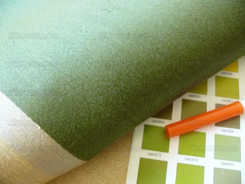 P1560920.jpg Brunschwig & Fils Monteverde 100% Linen Satin Grandure! Moss Bark Silver #1404