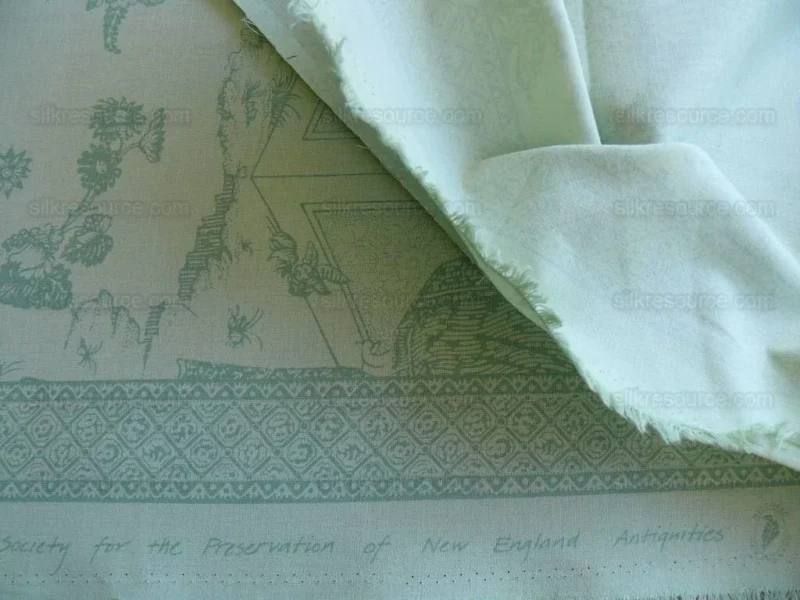 Brunschwig & Fils Cathay Toile Cotton Chinoiserie Jade Flower Light Green