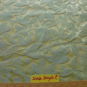 P1570199.jpg 100% Silk Swallow Damask Arts & Crafts Bird Flower Pale Blue Art Nouveau