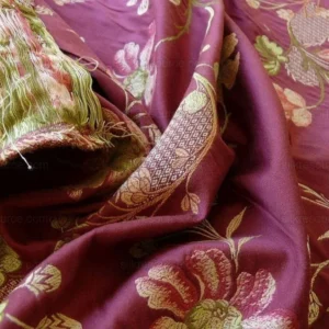 P1570258.jpg Stroheim & Romann Petit Jardin" Rouge Lace Flower Garland Burgun