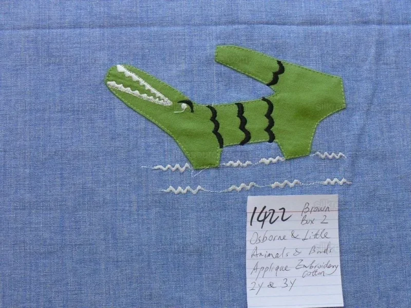 Osborne & Little Safari Animals Birds Applique Embroidery 5y