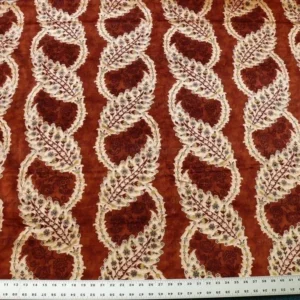 P1570597.jpg Brunschwig & Fils Kuthaya Cut & Printed Velvet Rusty Red 1.9y