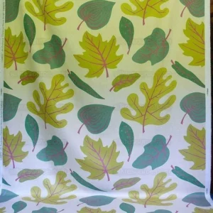 P1570629.jpg Clarence House Landis Linen Foliage Print Pink Green Tan Chartreuse Elm Maple Oak MSRP USD 190/y