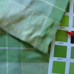 P1570709.jpg Robert Allen Watkins Glen In Spring Green 100% Silk Plaid Check MSRP USD120/Y