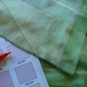 P1570710.jpg Robert Allen Watkins Glen In Spring Green 100% Silk Plaid Check MSRP USD120/Y