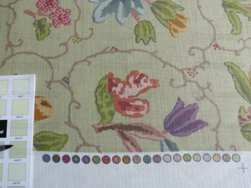 P1580020.jpg Cowton & Tout Shelburne Bird Butterfly Squirrel Acorn English Country Animal Celadon Pear Green Pink Purple MSRP USD 192/Y