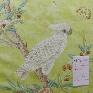 P1580127.jpg Brunschwig & Fils Kanchou Parrots Chinioserie Flower Print Green