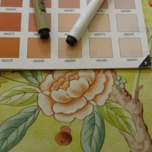 P1580135.jpg Brunschwig & Fils Kanchou Parrots Chinioserie Flower Print Green