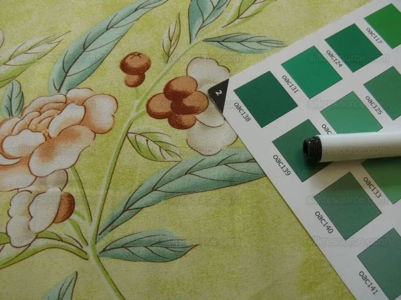 P1580136.jpg Brunschwig & Fils Kanchou Parrots Chinioserie Flower Print Green