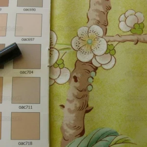 P1580137.jpg Brunschwig & Fils Kanchou Parrots Chinioserie Flower Print Green