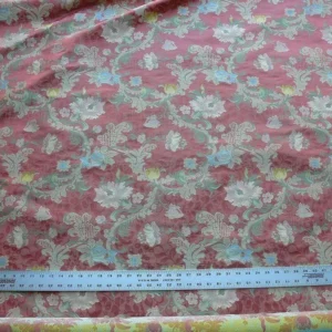 Scalamandre Old World Weavers Louis Xv Silk Lampas Chinese Red Chinoiserie MSRP USD 730/Y circa 1730