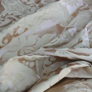 0.6Y Old World Weavers Scalamandre Bellona Soft Peach Gold Thick Renaissance Silk Damask MSRP USD406/y