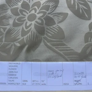 P1600702.jpg Old World Weavers 100% Silk Damask Carlsten Taupe MSRP USD 278/Y