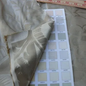 P1600705.jpg Old World Weavers 100% Silk Damask Carlsten Taupe MSRP USD 278/Y