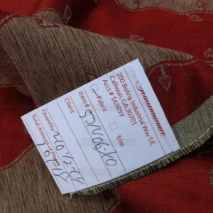 P1600788.jpg Old World Weavers Silk Leaves Stripe Russet Red Foliage Lampas MSRP USD216/y