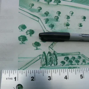 P1600827.jpg 4.5y Scalamandre Toile Scenes From Tuscany- Green On White MSRP$