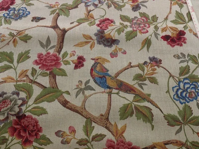 P1600837.jpg 1.25y Scalamandre Faisan Hessian-chinoiserie Original MSRP USD 496