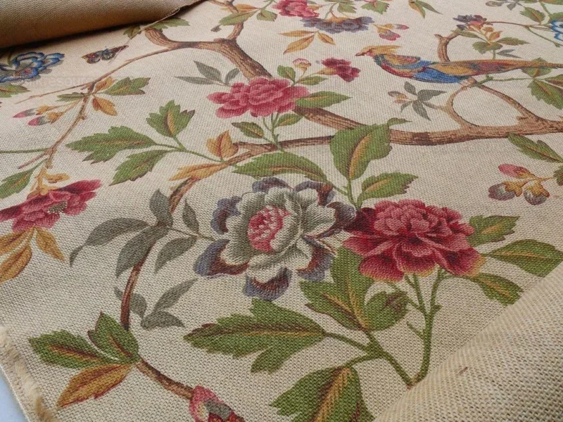 P1600845.jpg 1.25y Scalamandre Faisan Hessian-chinoiserie Original MSRP USD 496