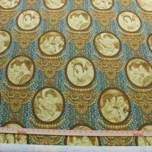 34.88Y SCALAMANDRE LITERATURE "DESIREE" GW- BLUE/BROWN MS 34.88Y SCALAMANDRE LITERATURE "DESIREE" GW- BLUE/BROWN MS