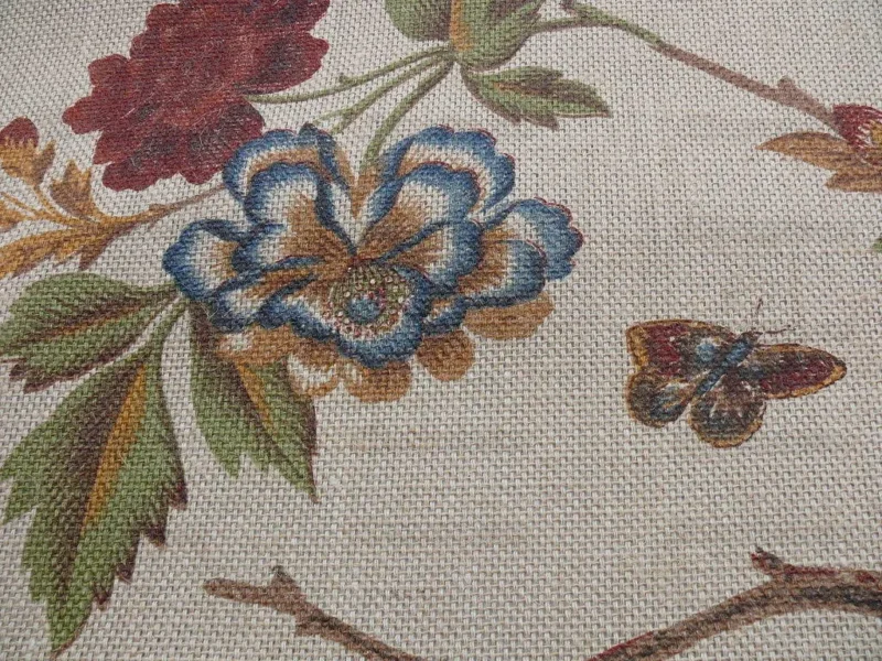 1.25y Scalamandre Faisan On Hessian-rust Chinoiserie MSRP USD 496/Y