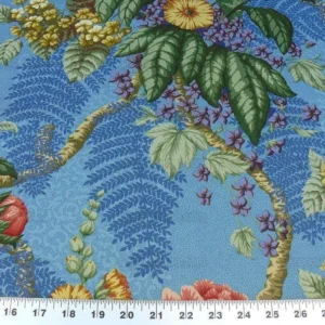 P1610015.jpg By Yard Scalamandre Old World Weavers Romsey Blue Multi Flower Tree Of Life English MSRP USD 508/y
