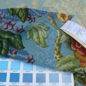 P1610020.jpg By Yard Scalamandre Old World Weavers Romsey Blue Multi Flower Tree Of Life English MSRP USD 508/y