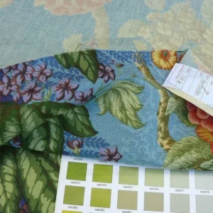 P1610021.jpg By Yard Scalamandre Old World Weavers Romsey Blue Multi Flower Tree Of Life English MSRP USD 508/y