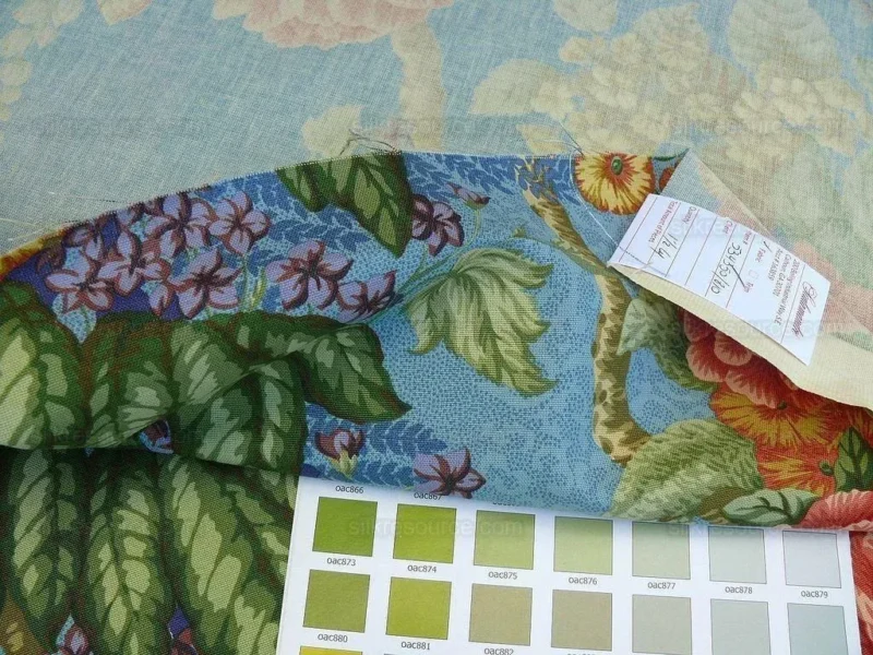 P1610021.jpg By Yard Scalamandre Old World Weavers Romsey Blue Multi Flower Tree Of Life English MSRP USD 508/y