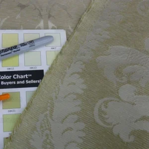 1.9y Scalamandre Italian Damask Gauffre Seafoam MSRP USD 440/Yard