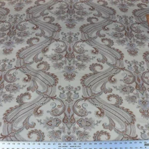P1610163.jpg By Yard Scalamandre Hudson Neutral Beige Paisley Printed Cotton Sateen Belle Jardin Collection Fr France MSRP USD 216/y