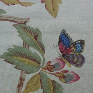 P1610206.jpg 6.9y Scalamandre Faisan-corn Linen Bird Chinoiserie MSRP USD 424/Y