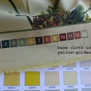 P1610273C.jpg 0.75y Scalamandre Felce Cotton Fern *yellow* Turtle Dragonfly Frog Newt MSRP USD 276/Y