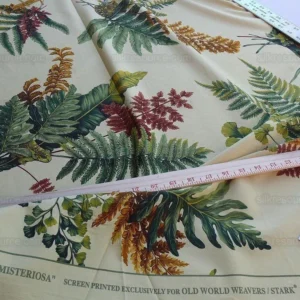 P1610274.jpg 0.75y Scalamandre Felce Cotton Fern *yellow* Turtle Dragonfly Frog Newt MSRP USD 276/Y