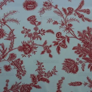 P1610326.jpg By Yd Scalamandre Grey Watkins Languedoc Autumn Red Cream White Botanic Fern and Thistle Southern France Toile Circa 1790 MSRP USD 364/y