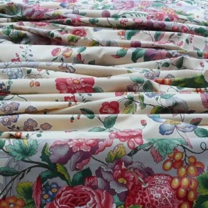 P1610367.jpg 16.25y Scalamandre La Neuveville Print Fruit Flower Melon Grape Harvest Pale Peach MSRP 112/Y