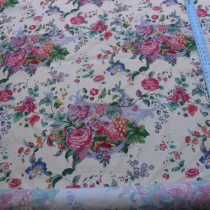 P1610369.jpg 16.25y Scalamandre La Neuveville Print Fruit Flower Melon Grape Harvest Pale Peach MSRP 112/Y