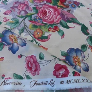 P1610370.jpg 16.25y Scalamandre La Neuveville Print Fruit Flower Melon Grape Harvest Pale Peach MSRP 112/Y